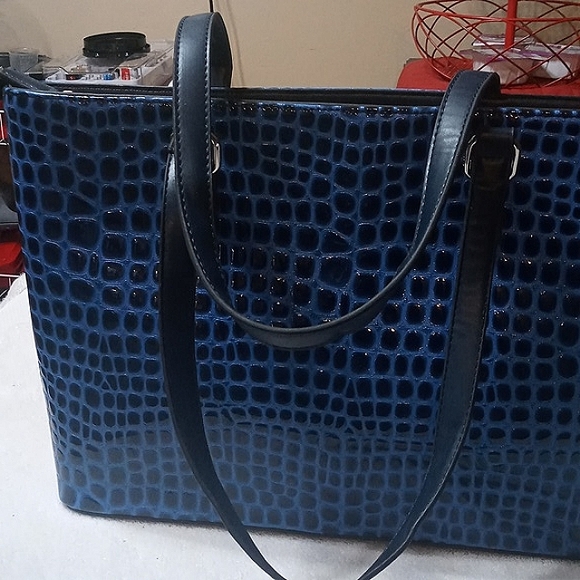 Blue Dasein snake print purse - Picture 4 of 5